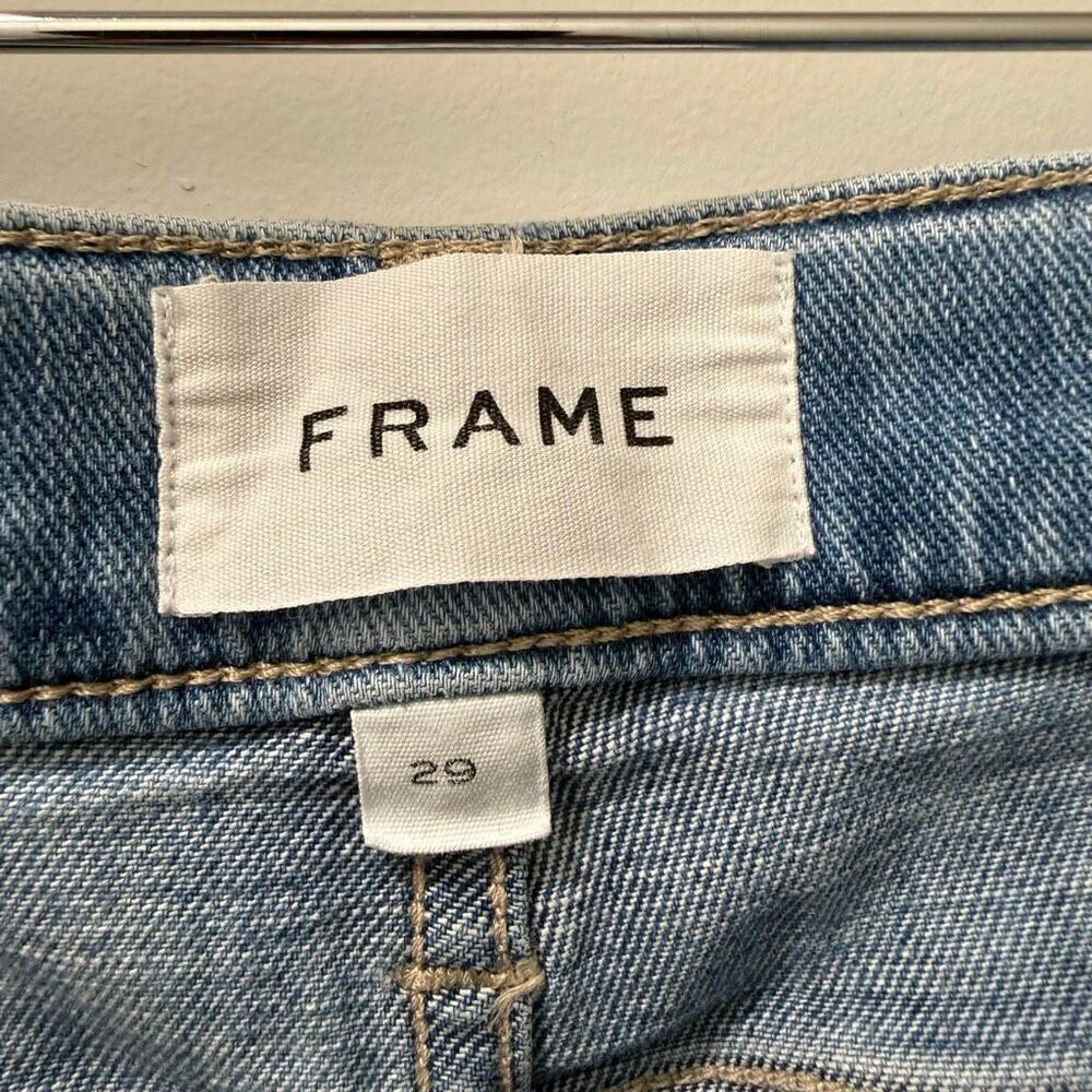 FRAME Le High Straight Degradable in Aura size 29 - Picture 2 of 5